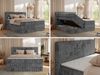 Boxspringbett, Doppelbett mit zwei Bettkästen und Multipocket-Matratze, Cord Bett - TILIANO KING - 160 x 200 cm - Grau Cord - H4 Bild 2
