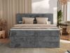 Boxspringbett, Doppelbett mit zwei Bettkästen und Multipocket-Matratze, Cord Bett - TILIANO KING - 160 x 200 cm - Grau Cord - H4 Bild 3