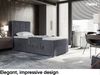 MEBLINI Boxspringbett KAI 80x200 cm mit Bettkasten - H4/Dunkelgrau Samt Gepolstert Einzelbett mit Topper & Taschenfederkern-Matratze - 80x200 Links Bild 2
