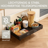Home Nature Wohnkonzept Teleskopschublade für Küchenschrank, 2er Set, Ausziehschublade mit Klebehalterung ohne Bohren, 52 x 42 x 7,5 cm, ausziehbarer Organizer aus Karbonstahl, Vielseitig für Küche und Bad, Schwarz Bild 5