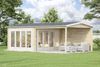 Alpholz Gartenhaus Freiburg Gartenhaus aus Holz Holzhaus mit 44 mm Wandstärke inklusive Terrasse Blockbohlenhaus mit Montagematerial Bild 2