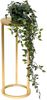 DanDiBo Blumenhocker Metall Gold Rund 50 cm Blumenständer Beistelltisch 96510 S Blumensäule Modern Pflanzenständer Pflanzenhocker Bild 5