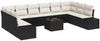 vidaXL Gartensofa-set mit Kissen 11 pcs Schwarz Poly-Rattan 3347247 Bild 2