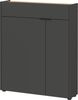Schuhkommode >GW-AMECA< 2 Türen, 1 Schub, Graphit / Navarra-Eiche-Dekor - 83x99x22cm (BxHxT) Bild 4