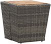 Beistelltisch Poly Rattan & Massivholz, Grau, 41,5 × 41,5 × 43 cm Bild 3