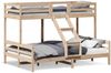 vidaXL Etagenbett 80x200/140x200 cm Massivholz Kiefer 3207165 Bild 2