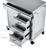BURNHARD® Grill Beistellwagen mit Edelstahl-Arbeitsfläche inkl. Regalboden, Grilltisch, 4 Soft-Close Schubladen, Vollgummi-Rollen – kompatibel mit EARL & FRED Gasgrills - Edelstahl inkl. Regalboden - #946466 Bild 3