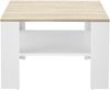 Couchtisch Aachen 60x60x40 cm mit Ablage Weiß/Eichenoptik en. casa Bild 2