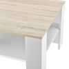 Couchtisch Aachen 60x60x40 cm mit Ablage Weiß/Eichenoptik en. casa Bild 4