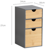 KESPER 58965 Organizer mit 3 Schubladen, grau, FSC / Mini-Kommode Bild 2