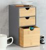 KESPER 58965 Organizer mit 3 Schubladen, grau, FSC / Mini-Kommode Bild 4