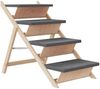 vidaXL Hundetreppe Grau 105x47 cm Massivholz Tanne 172420 Bild 2