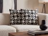 Kissen 2er Set Geometrisches Muster KOTURE Baumwolle 45 x 45 cm Schwarz-Weiß Bild 3