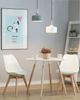 'Burano' Hängeleuchte Weiß Gips Holzoptik mit Schirm in Glockenform Minimalistischer Industrieller Stil Bild 3