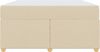 vidaXL Bettrahmen mit Matratze Creme 160 x 200 cm Stoff 3399368 Bild 5