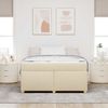 vidaXL Bettrahmen mit Matratze Creme 160 x 200 cm Stoff 3399368 Bild 3
