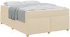 vidaXL Bettrahmen mit Matratze Creme 160 x 200 cm Stoff 3399368 Bild 2