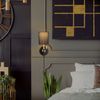 Relaxdays Wandleuchte mit Stoffschirm Bild 3