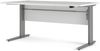 Dmora Schreibtisch Gonu, Mehrzweckschreibtisch, Bürotisch für PC, Eckschreibtisch, 150x80 h119 cm, Weiß und Grau Bild 5