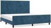 vidaXL Bettgestell mit Kopfteil Samt Dunkelblau 160x200 cm Bild 2