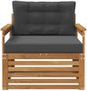 vidaXL Outdoor-Sofa Massives Akazienholz und Polyester 3436382 Bild 3