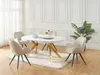 Vente-unique - KOMONI Esstisch Holz, Platte WeißGold - B 120 cm x H 76 cm x L 170 cm220 cm120 cm Bild 2