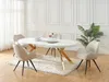 Vente-unique - KOMONI Esstisch Holz, Platte WeißGold - B 120 cm x H 76 cm x L 170 cm220 cm120 cm Bild 3