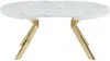 Vente-unique - KOMONI Esstisch Holz, Platte WeißGold - B 120 cm x H 76 cm x L 170 cm220 cm120 cm Bild 5