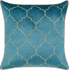 Kissen 2er Set Marokkanisches Muster ALYSSUM Samtstoff 45 x 45 cm Blau Bild 4