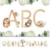 Sunnywall Wandtattoo Buchstaben ABC Waldtiere Aufkleber für Wand & Tür (Buchstaben einzeln oder kombinierbar), selbstklebend, konturgeschnitten Bild 2