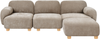 Modulsofa 3-Sitzer AMLI Stoff Beige mit Ottomane Bild 4