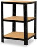 shelfplaza BLACK 90x23x23 cm Schwerlastregal in schwarz mit 3 Böden und 175 kg Traglast pro Boden Bild 5