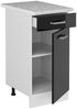 Küchenunterschrank R-Line Schwarz Hochglanz 40 cm , AP Marmor Vicco Bild 4