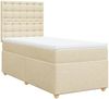 vidaXL Boxspringbett mit Matratze Creme 100x200 cm Stoff 3293510 Bild 3