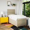 vidaXL Boxspringbett mit Matratze Creme 100x200 cm Stoff 3293510 Bild 5