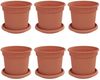 vidaXL Blumentöpfe 6 pcs Ziegelrot Ø 15 x 12 cm Kunststoff 3403255 Bild 2