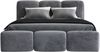 Polsterbett STAR 160x200 ohne Matratze mit Bettkasten und Lattenrost. Farbe: Anthracite 18 Bild 2