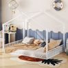 Bett 140x200 cm Hausform aus Metall – Kinderbett in Weiß, ohne Matratze Bild 3