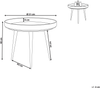 Couchtisch Mangoholz hellbraun schwarz ⌀ 49 cm EDNA Bild 2