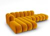 Micadoni Modulares Ecksofa offen Lupine 5-Sitzer Links Samtstoff Salvador Gelb Bild 3