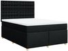 vidaXL Boxspringbett mit Matratze Schwarz 160x200 cm Stoff 3293647 Bild 3