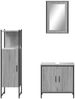 vidaXL 3-tlg. Badmöbel-Set Grau Sonoma Holzwerkstoff 3214823 Bild 5
