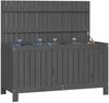 vidaXL Gartentruhe Grau 115x49x60 cm Massivholz Kiefer 823838 Bild 4