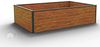 GFP HALFSIZE Aluminium Hochbeet - Platzsparendes & Stabiles Gartenbeet in Holzoptik - 150 x 99 x 39 cm - Ideales halbhohes Modell für Familien-Gartenspaß Bild 2