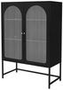 ML-DESIGN Vitrine Buffet Küchenschrank Vitrinenschrank für Geschirr Stauraumvitrine Wohnzimmer Vitrine Standschrank Metall Schrank Kommode Bücherschrank Bild 2