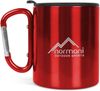 normani Becher Karabinertasse mit Trinkdeckel, Edelstahl, Doppelwandige Edelstahltasse Outdoortasse Campingtasse Bild 2