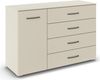 rauch Aditio Box, Kommode, 1-türig, 4 Schubladen, mit Softclose-Funktion, Farbe Beige, BxHxT 120x81x42cm Bild 3