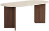 Modern Dining Table, 180 x 90 x 75 cm, Travertine & Walnut Colors | 100% Melamine Coated Particle Board, 25 mm Thickness | Stylish & Durable Design, Perfect for Contemporary Dining Spaces Bild 2