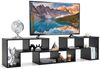 COSTWAY Fernsehschrank Holz 3-teilig, Frei Kombinierbar, Fernsehtisch für TVs bis zu 65", Eckregal Ausziehbar, TV Lowboard TV Schrank, Multifunktionaler Bücherregal, Aufbewahrungsregal (Schwarz) Bild 5