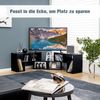 COSTWAY Fernsehschrank Holz 3-teilig, Frei Kombinierbar, Fernsehtisch für TVs bis zu 65", Eckregal Ausziehbar, TV Lowboard TV Schrank, Multifunktionaler Bücherregal, Aufbewahrungsregal (Schwarz) Bild 2